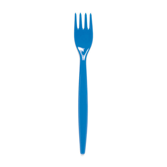 Harfield Polycarbonate Forks Standard Blue 20cm Pack of 10