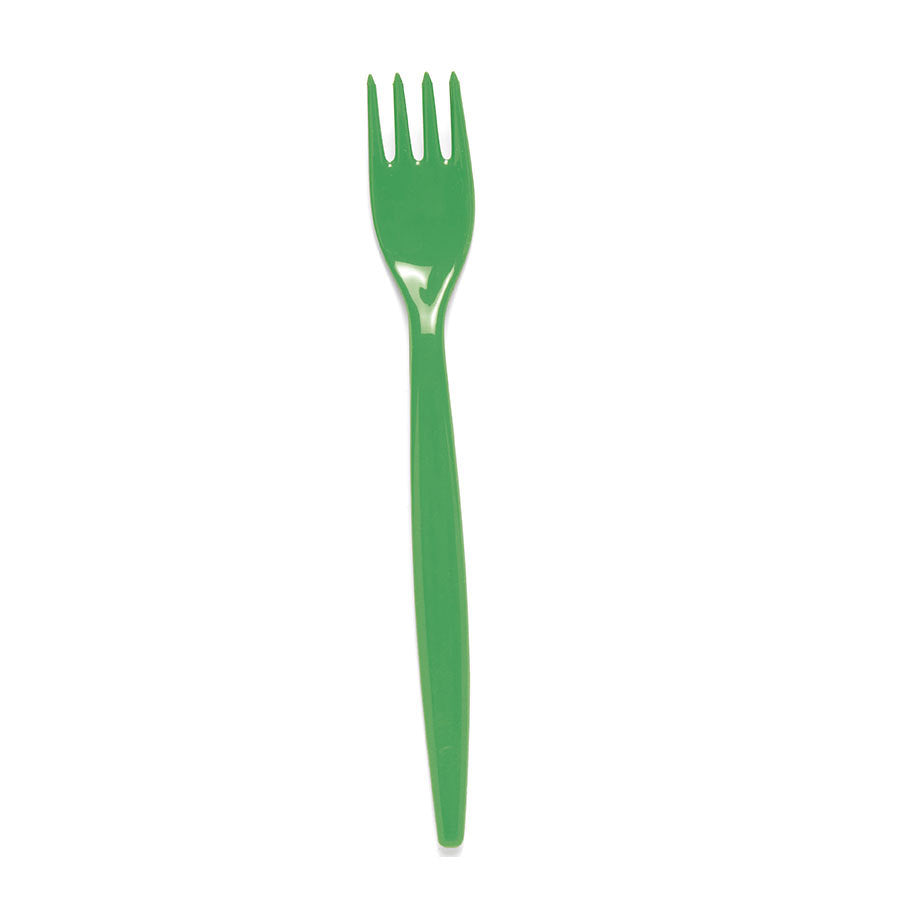 Harfield Polycarbonate Forks Standard Green 20cm Pack of 10