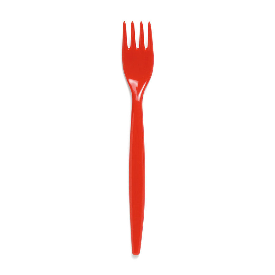 Harfield Polycarbonate Forks Standard Red 20cm Pack of 10