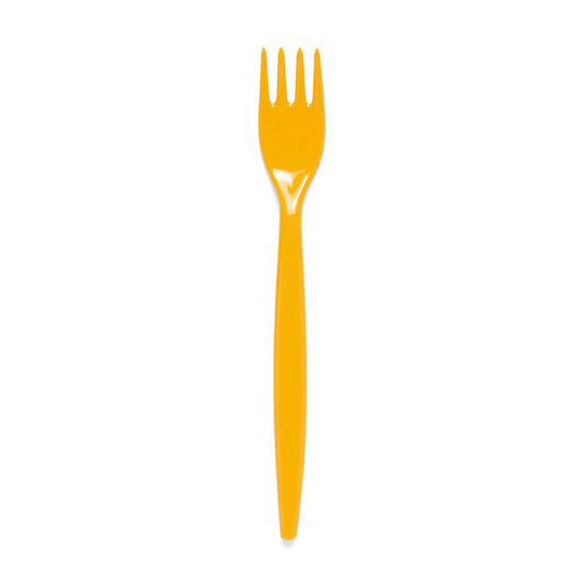 Harfield Polycarbonate Forks Standard Yellow 20cm Pack of 10