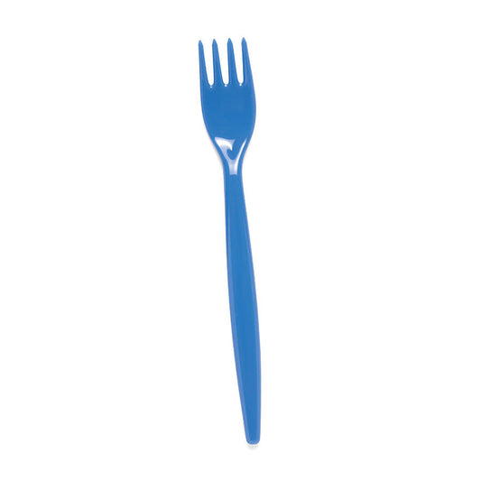 Harfield Antibacterial Polycarbonate Forks Blue 20cm Pack of 10