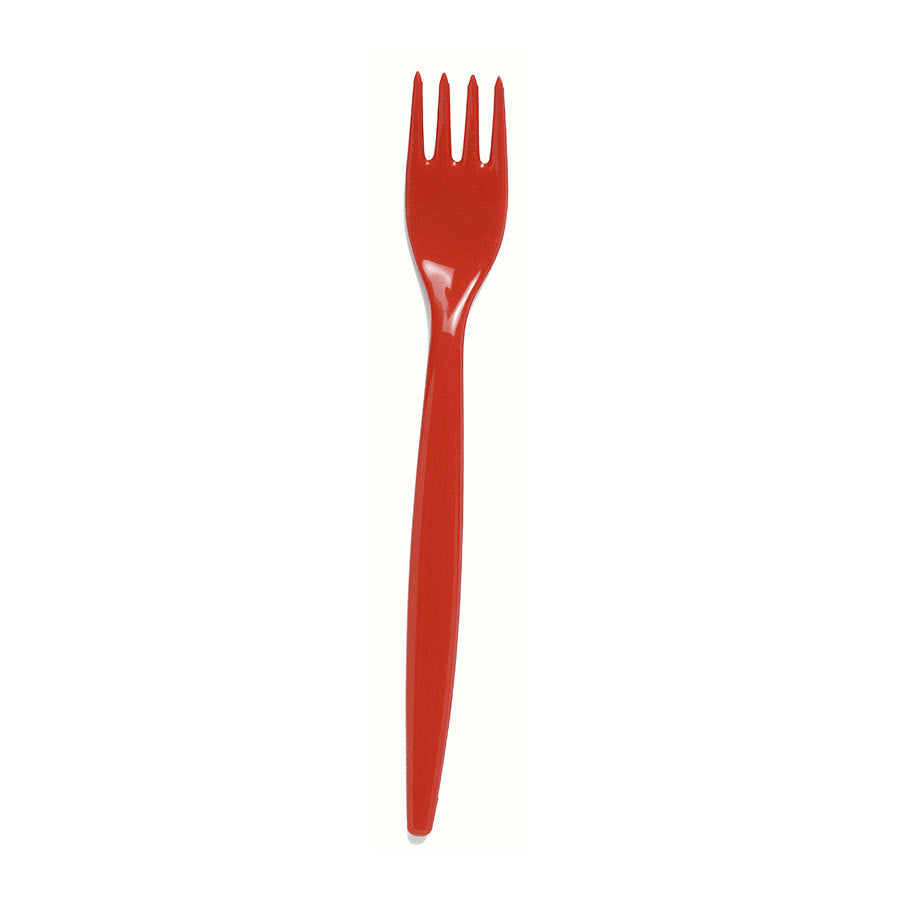 Harfield Antibacterial Polycarbonate Forks Red 20cm Pack of 10