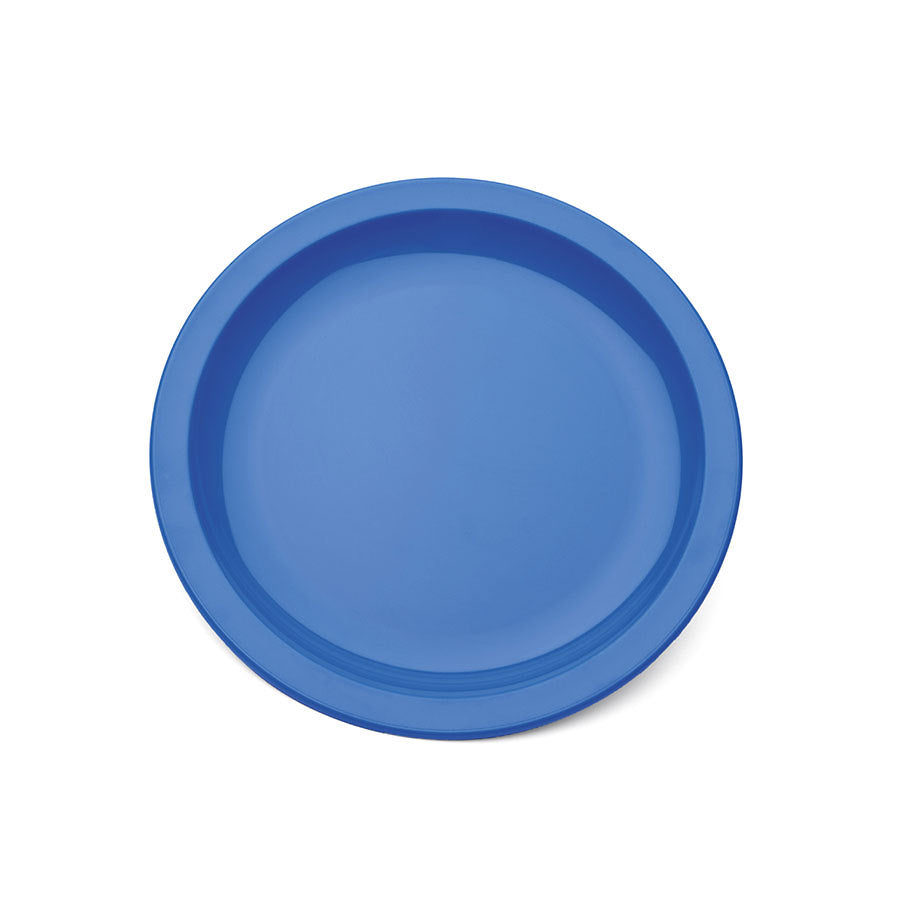 Harfield Antibacterial Polycarbonate Blue Round Narrow Rim Plate 17cm Pack of 10