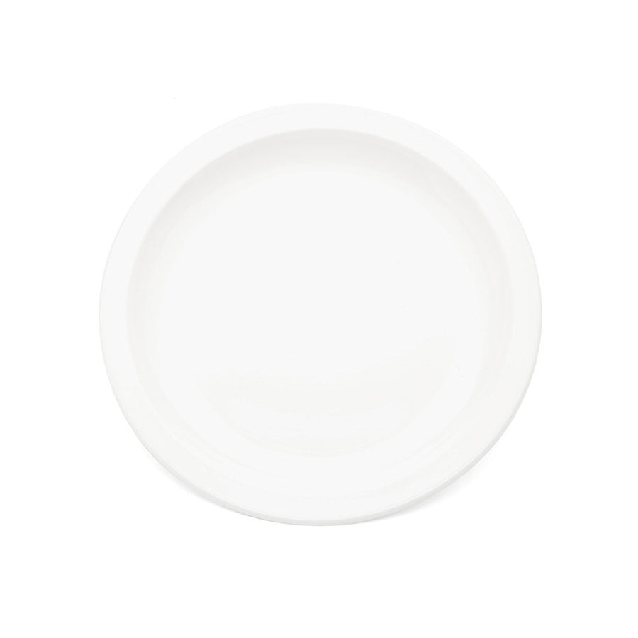 Harfield Antibacterial Polycarbonate White Round Narrow Rim Plate 17cm Pack of 10