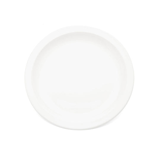 Harfield Antibacterial Polycarbonate White Round Narrow Rim Plate 17cm Pack of 10