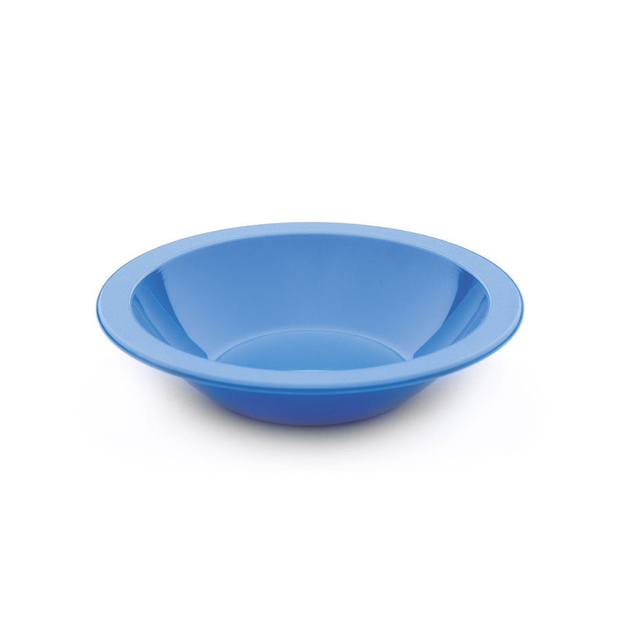 Harfield Antibacterial Polycarbonate Blue Round Narrow Rim Bowl 17.3cm 400ml 14oz Pack of 10