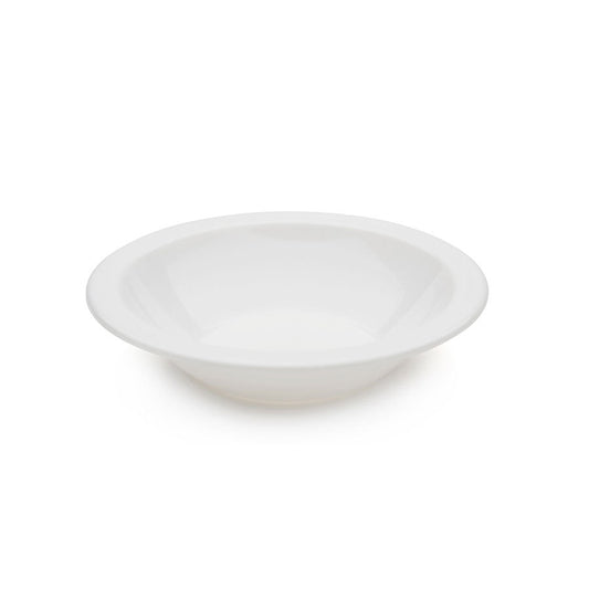 Harfield Antibacterial Polycarbonate White Round Narrow Rim Bowl 17.3cm 400ml 14oz Pack of 10