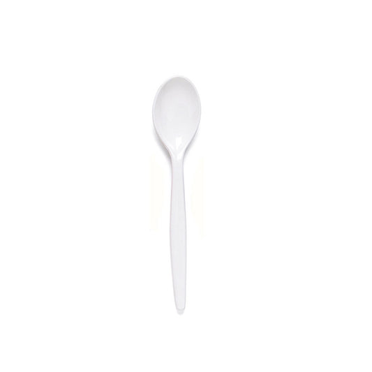 Harfield Polycarbonate TeaSpoons White 14.5cm Pack of 10