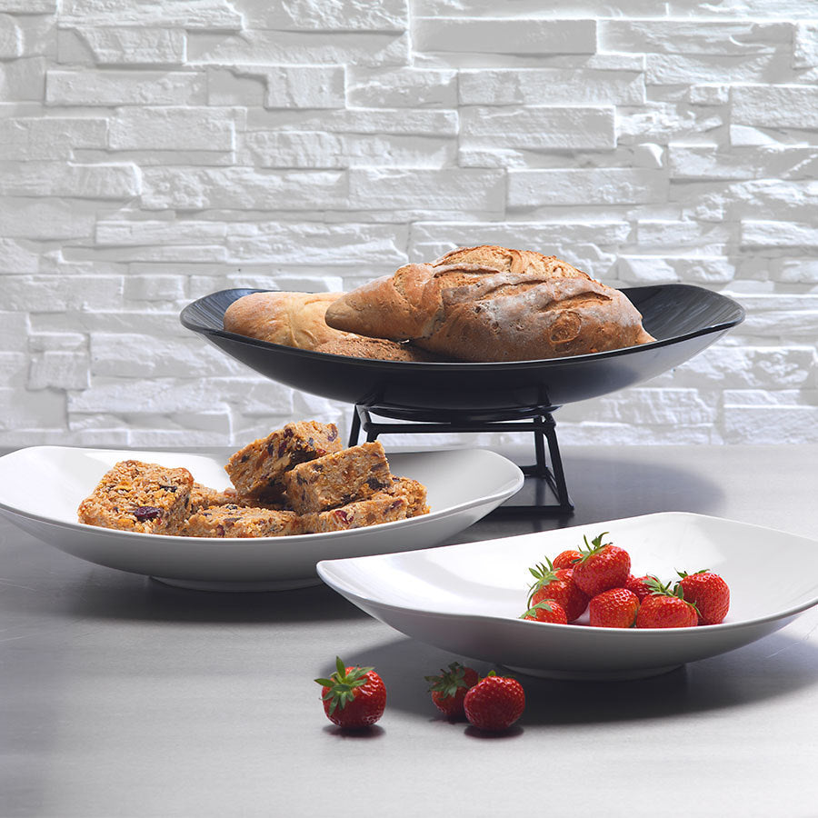 Steelite Zest Melamine Black Platter 35.5x29.8cm