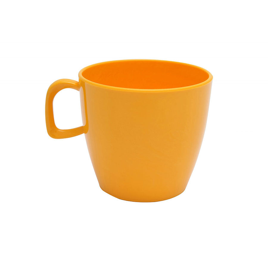 Harfield Polycarbonate Yellow Handled Cup 220ml