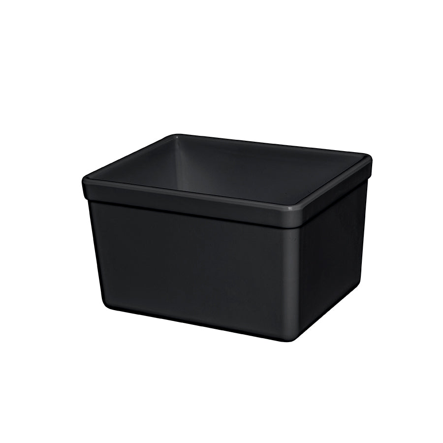 Mirage Tundra Melamine Black Rectangular Croc 16.2x13x10cm 1.5 Litre