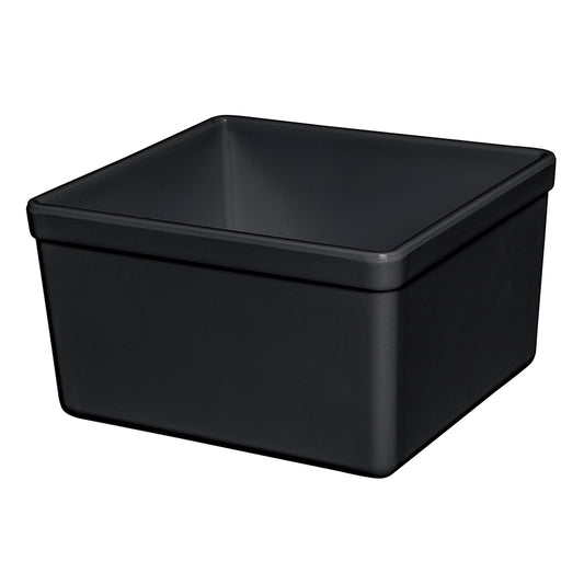 Mirage Tundra Melamine Black Rectangular Croc 17.3x16.2x10cm 2 Litre