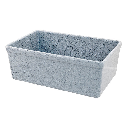 Mirage Tundra Melamine Grey Rectangular Croc 16.2x26x10cm 3.2 Litre