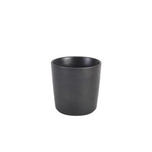 Genware Forge Stoneware Black Round Chip Cup 8.5cm Pack of 6