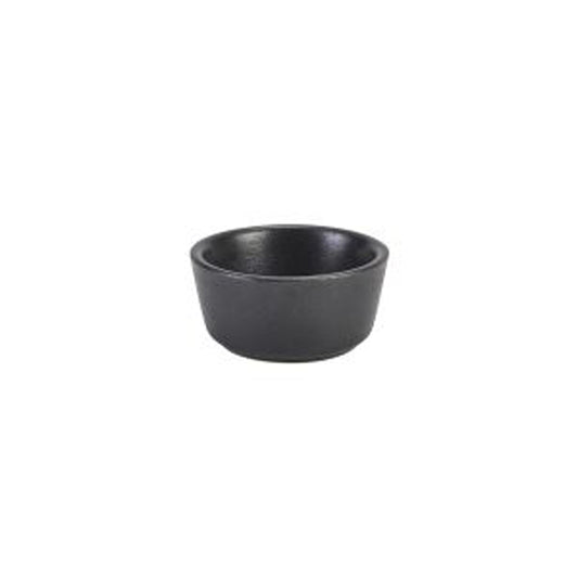 Genware Forge Stoneware Black Round Ramekin 6.5x3cm 4.5cl 1.5oz Pack of 12