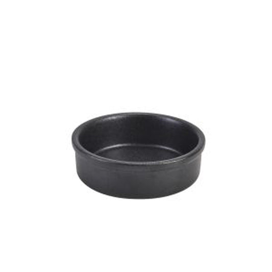 Genware Forge Stoneware Black Round Tapas Dish 10x3cm 17cl 6oz Pack of 6