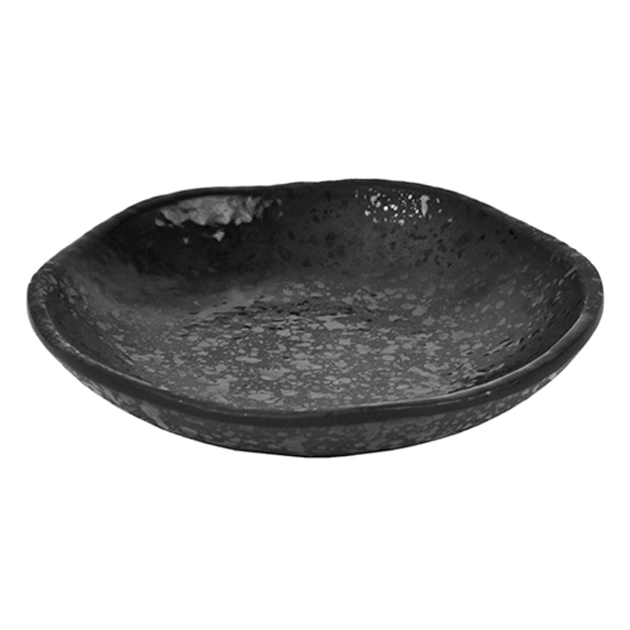 Dalebrook Pigment Melamine Noir Round Crackle Glaze Plate 205x43mm