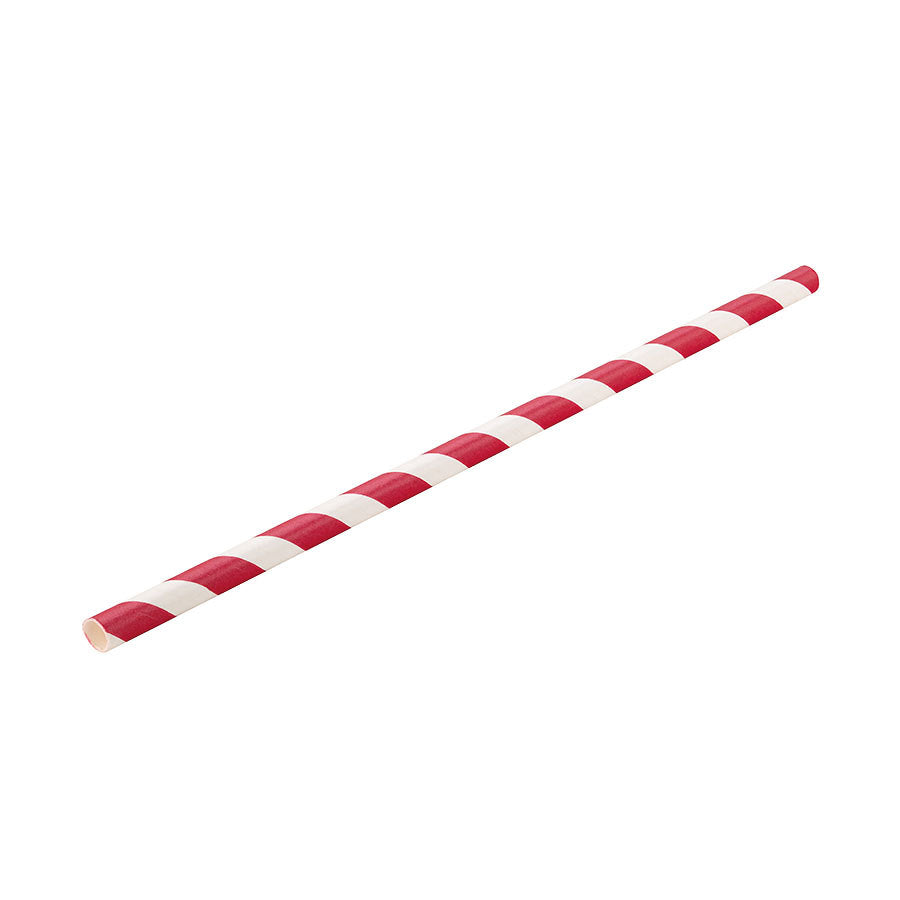 Plasma Paper Red Stripe Straw 20cm Pack of 250