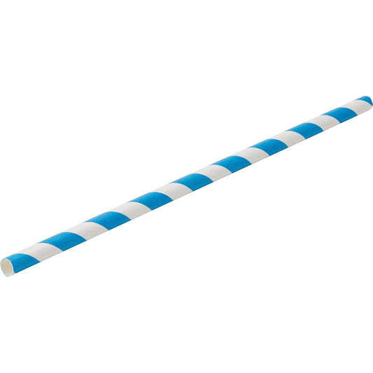 Plasma Paper Blue Stripe Straw 20cm Pack of 250