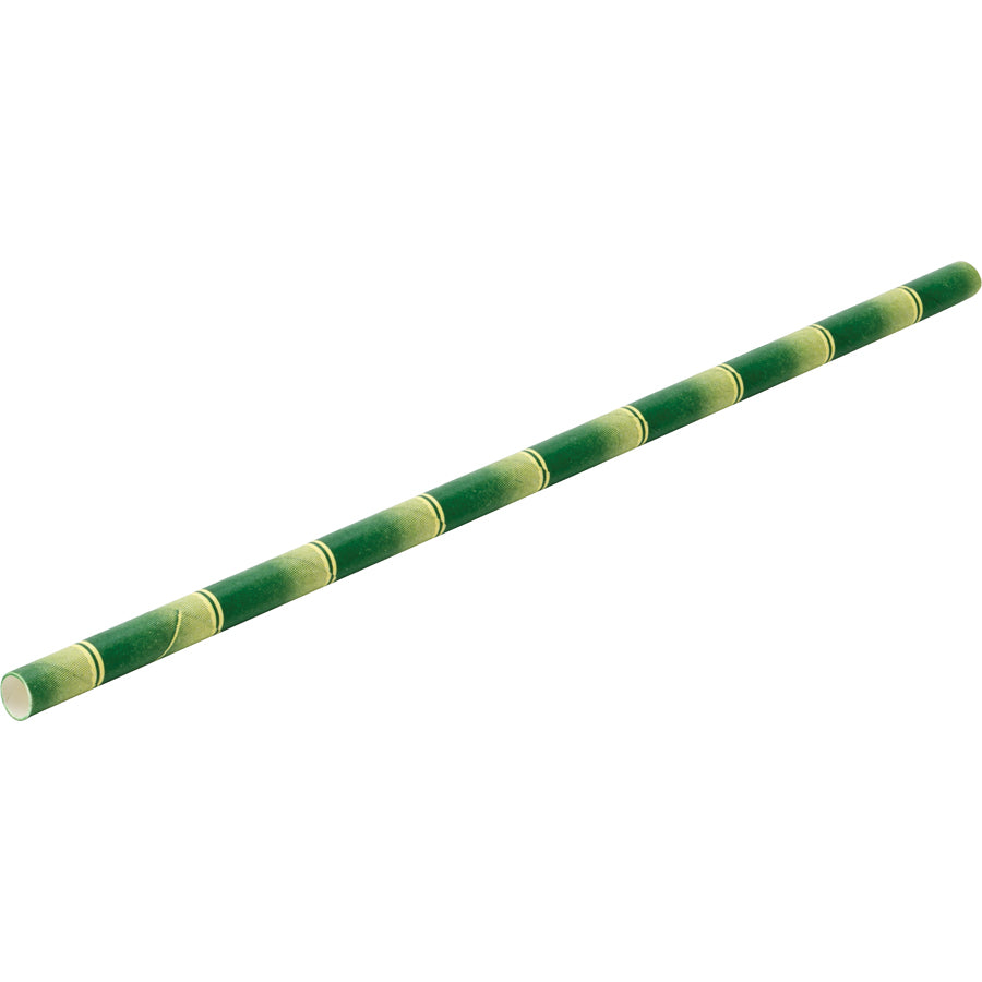 Utopia Paper Green Bamboo Straw 8" 20cm Pack of 250