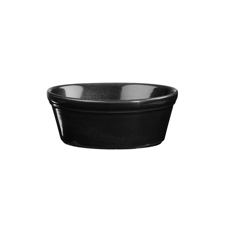 Churchill Cookware Vitrified Porcelain Metallic Black Round Stackable Ramekin 9cm 19.5cl Pack of 24