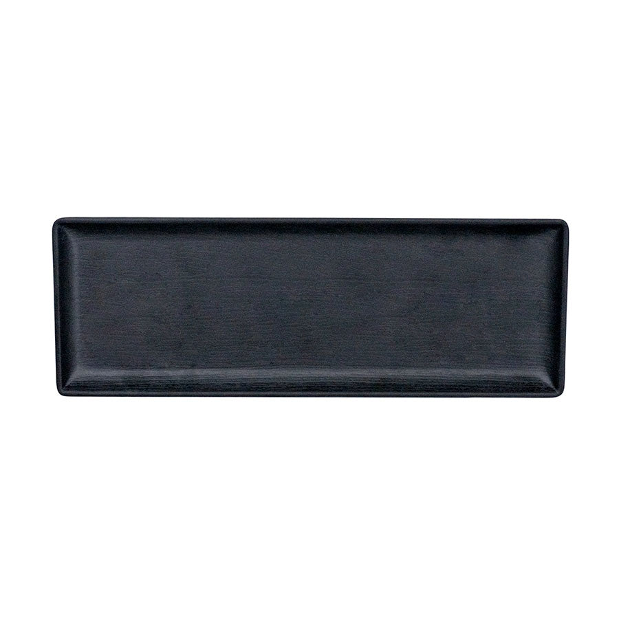 Mirage Fusion Melamine Black Rectangular Platter 26.5x9.3cm Pack of 12