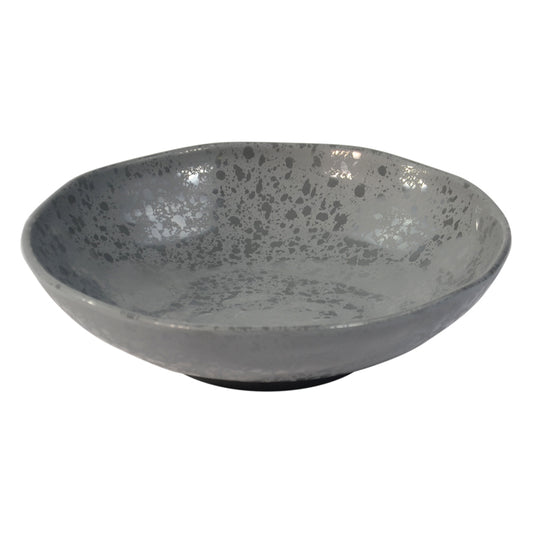 Dalebrook Mineral Melamine Grey Round Crackle Bowl 240x50mm 1.3 Litre