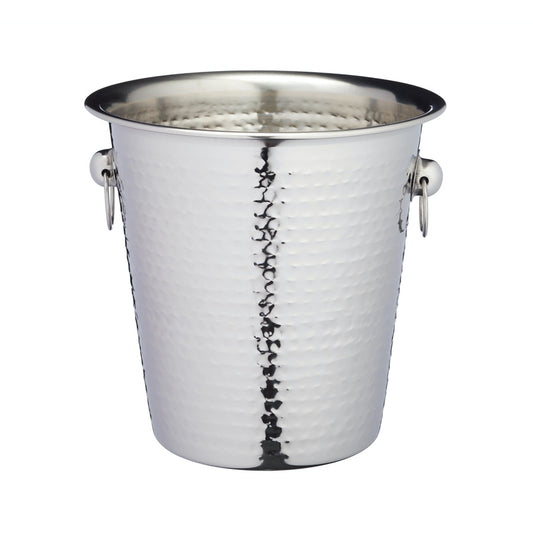 BarCraft Hammered Champagne Bucket with Ring Handles 20.7x21cm