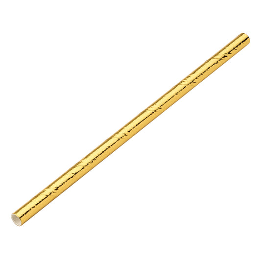 Utopia Paper Gold Cocktail Straw 5.5" 14cm 5mm Pack of 250