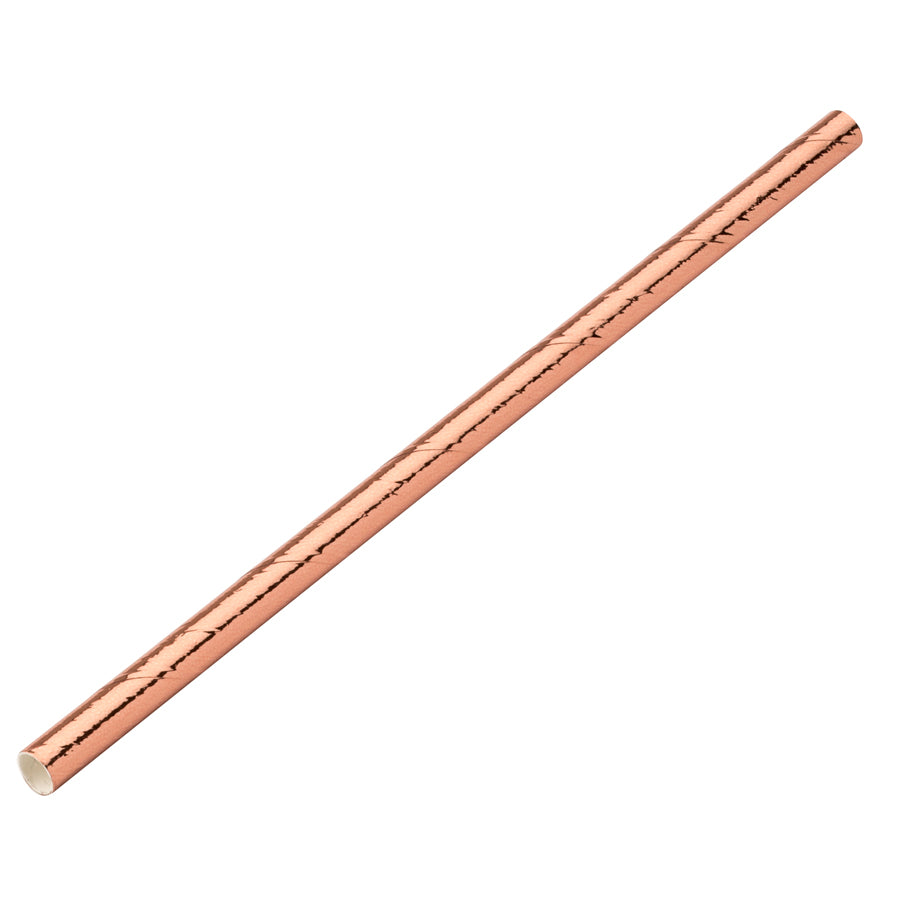 Utopia Paper Copper Cocktail Straw 5.5" 14cm 5mm Bore Pack of 250