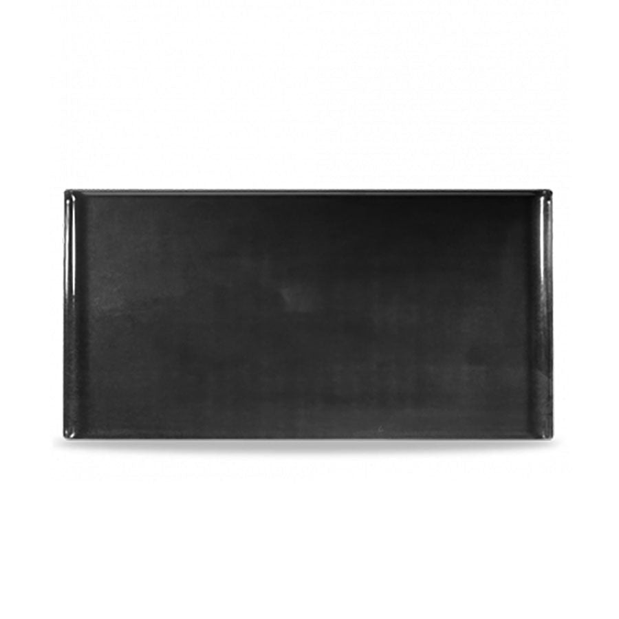 Churchill Alchemy Buffet Melamine Black Rectangular 1/1 Gastronorm Tray 53x32.5cm Pack of 2