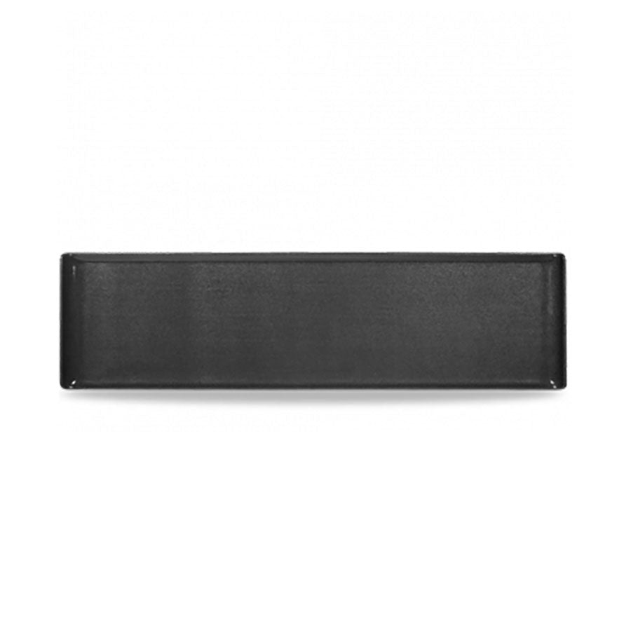 Churchill Alchemy Buffet Melamine Black Rectangular Tray 56x15.3cm Pack of 4