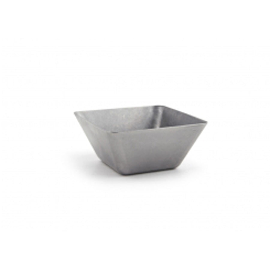 Front of the House Mod Antique Stainless Steel Square Bowl 4.5x2 Inch 13oz Pack of 12