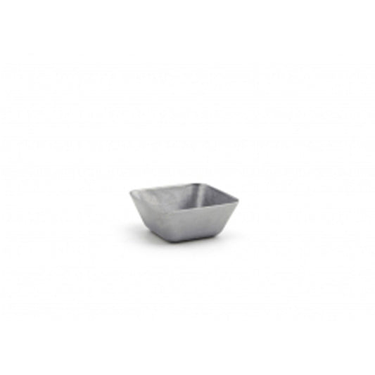 Front of the House Mod Antique Stainless Steel Square Ramekin 2.5x2.5 Inch 3oz Pack of 12