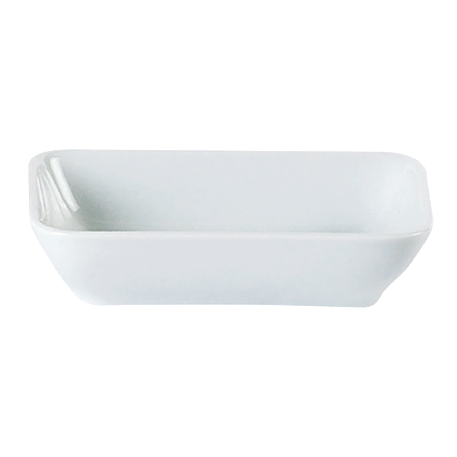 Porcelite Standard Porcelain White Rectangular Serving Dish 16x12cm 34cl 12oz Pack of 6