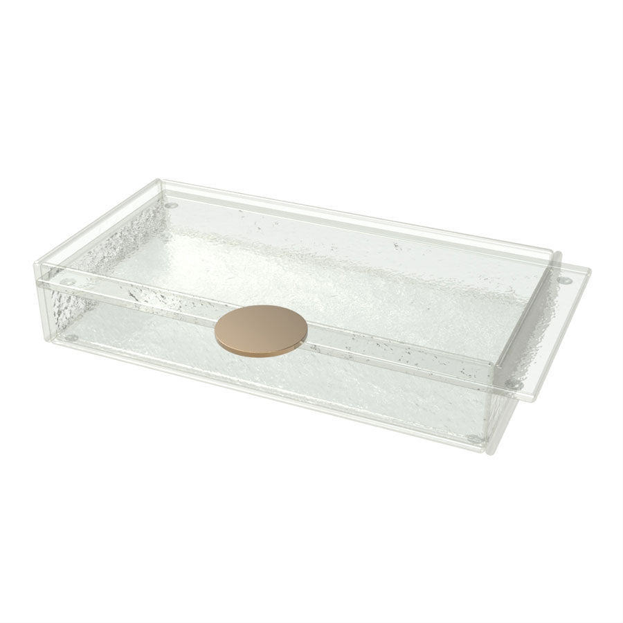 My Glass Studio Bento Dinner Plates Clear Transparent Rectangular Box With Lid 28x14x6cm Pack of 4