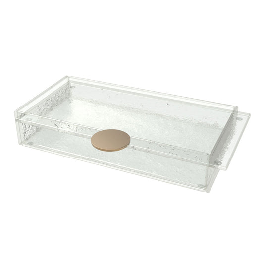 My Glass Studio Bento Dinner Plates Clear Transparent Rectangular Box With Lid 28x14x6cm Pack of 4