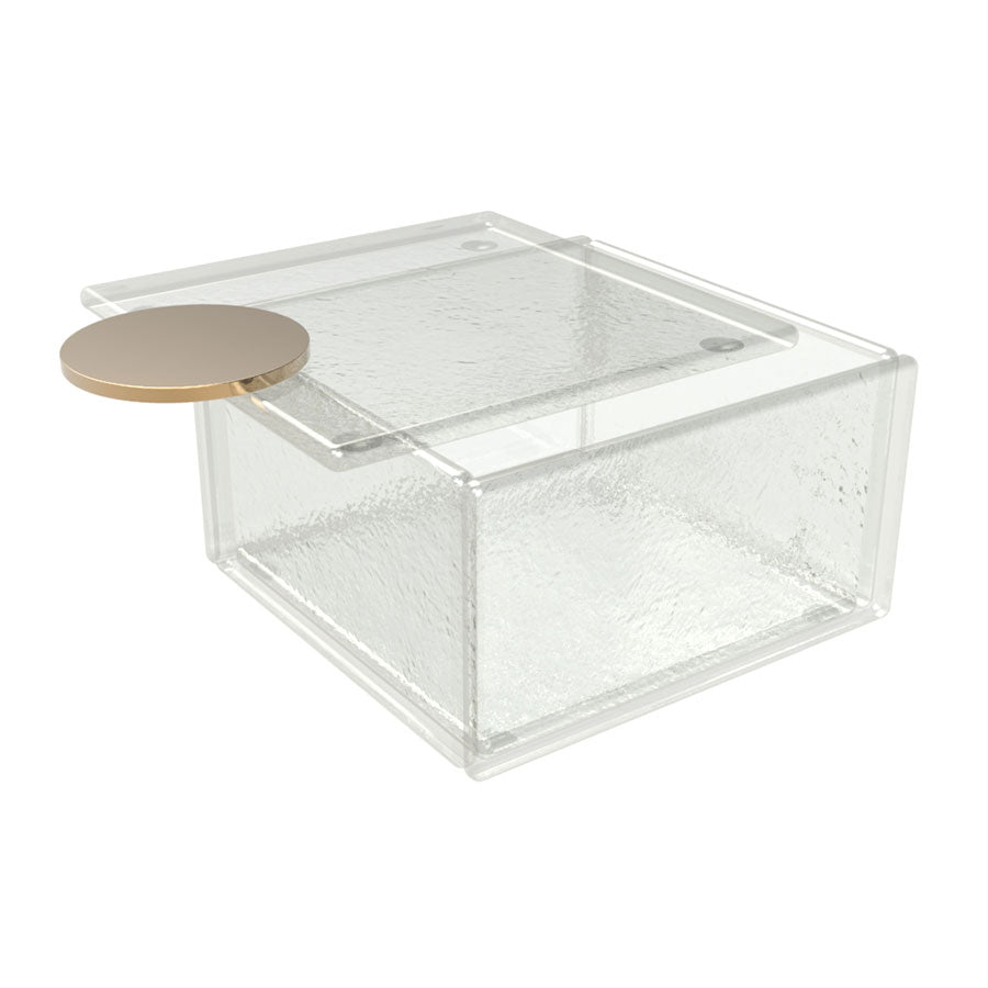 My Glass Studio Bento Dinner Plates Clear Transparent Square Box With Lid 11x6.5cm Pack of 4