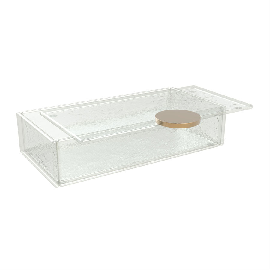 My Glass Studio Bento Dinner Plates Clear Transparent Rectangular Box With Lid 22x11x5.5cm Pack of 6