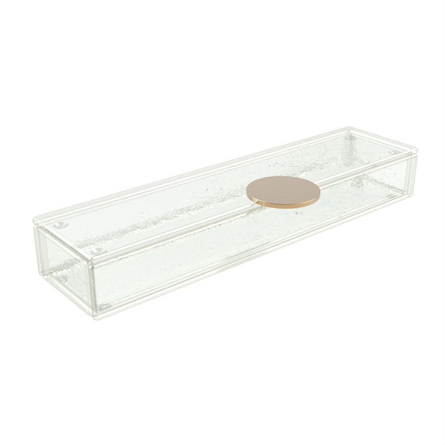 My Glass Studio Bento Dinner Plates Clear Transparent Rectangular Box With Lid 28x7x4cm Pack of 8