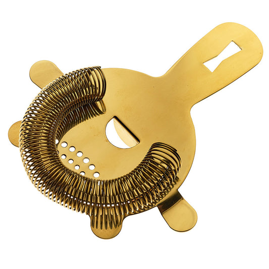 Barfly Heavy-Duty 4 Prong Gold Plated Spring Bar Strainer