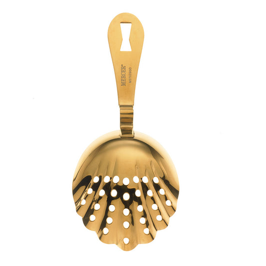 Barfly Scalloped Julep Gold Plated Strainer