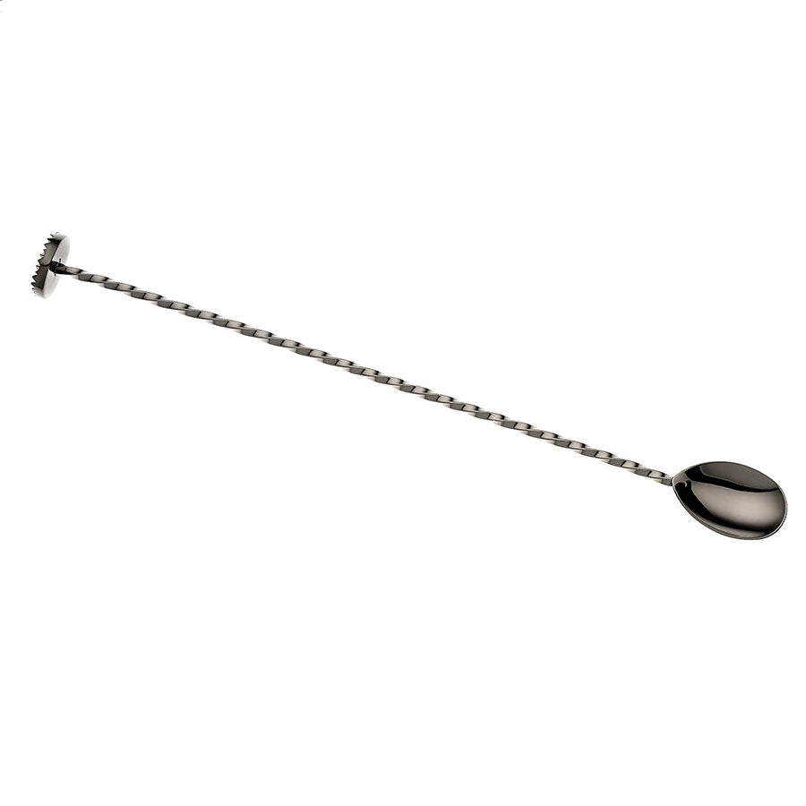 Barfly Gun Metal Black Bar Spoon With Muddler