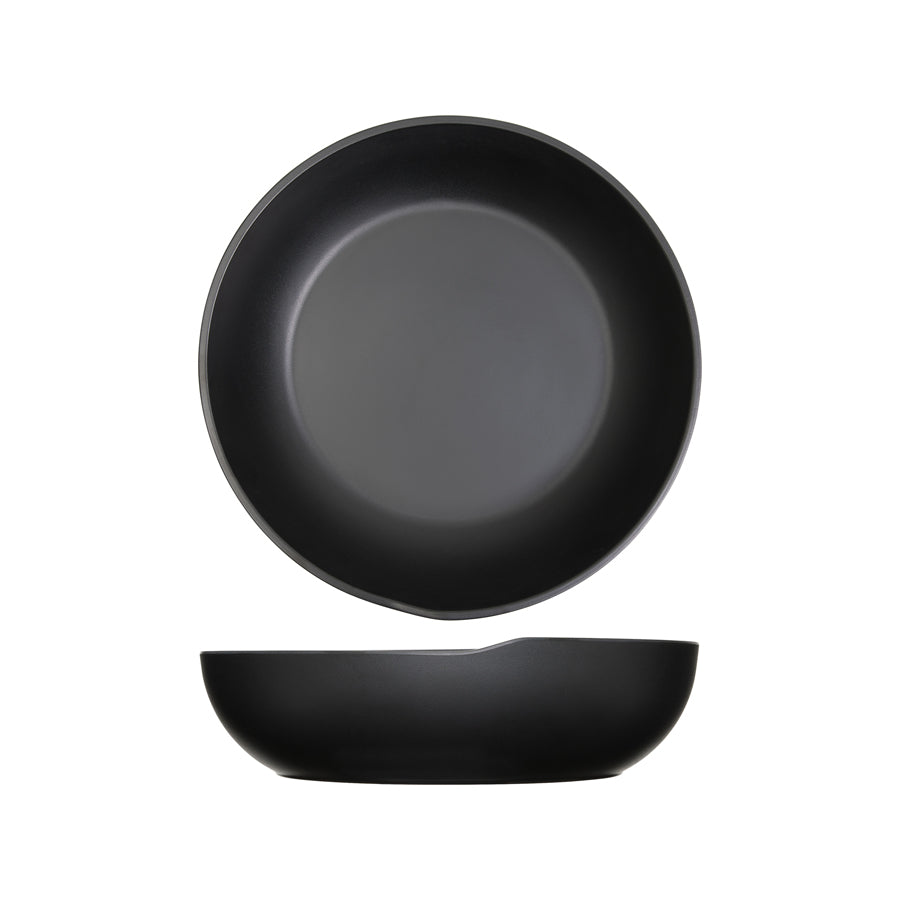 Creative Copenhagen Melamine Matte Black Round Bowl 280x75mm 2.6 Litre Pack of 4