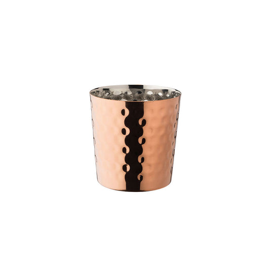 Utopia Copper Plated Stainless Steel Hammered Cup 9cm Pack of 12