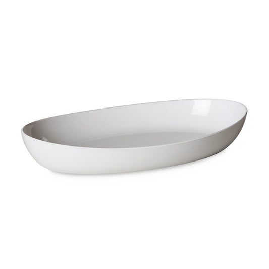 Harfield Display Acrylic White Oval Server Plate 28x17cm