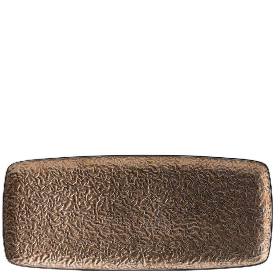 Utopia Midas Stoneware Copper Rectangular Platter 45x20cm Pack of 6