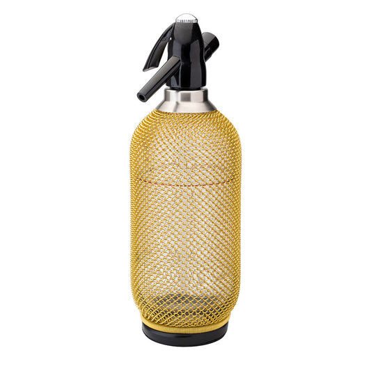 Utopia Harlequin Gold Soda Syphon 1 Litre 35oz