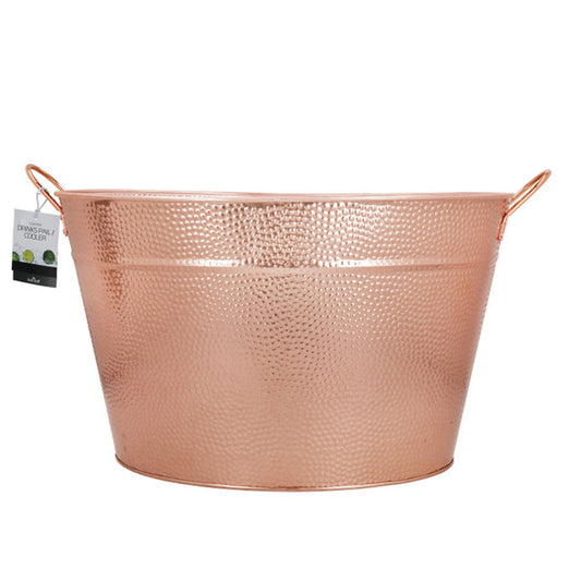 BarCraft Hammered Copper Oval Champagne Pail 51x32x29cm