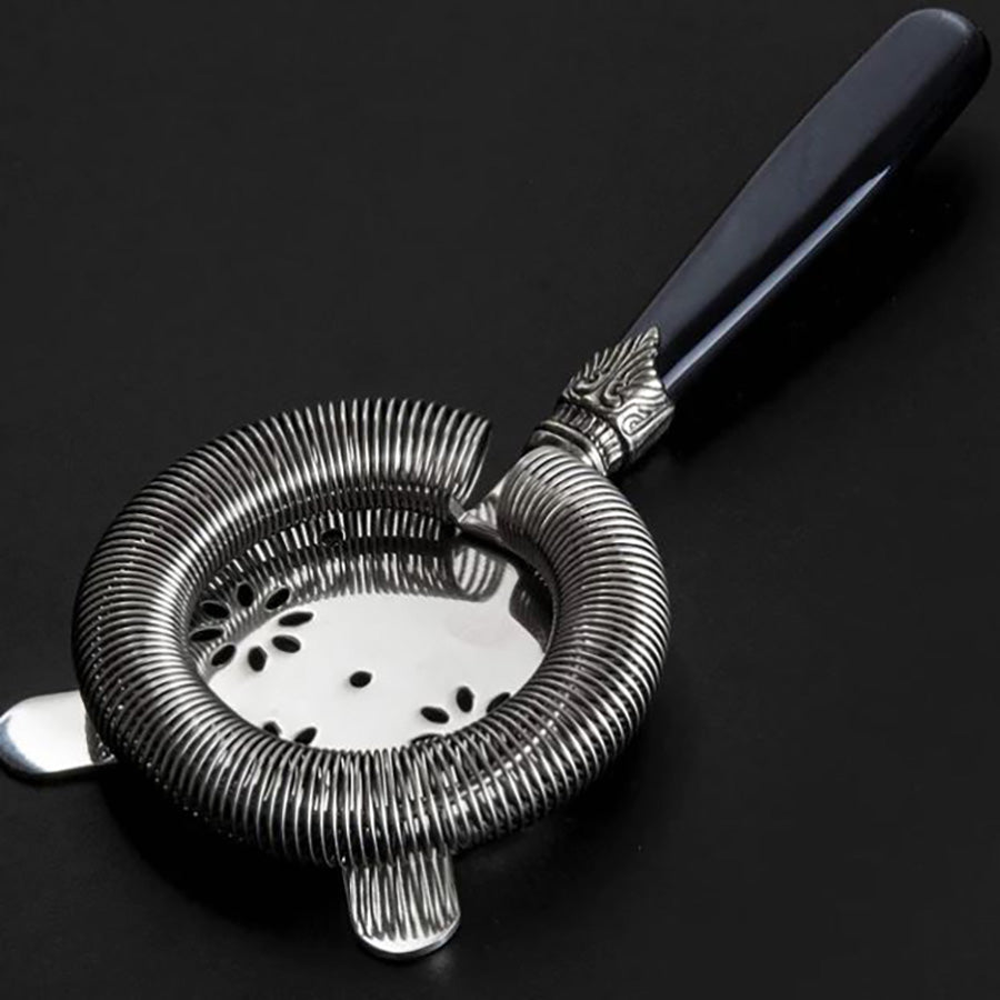 Giancarlo Mancino Classico Stainless Steel Hawthorne Cocktail Strainer 22.5cm